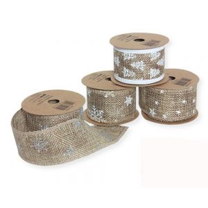 Wstążka jutowa Penword Mix Świąteczny, 2m x 38mm